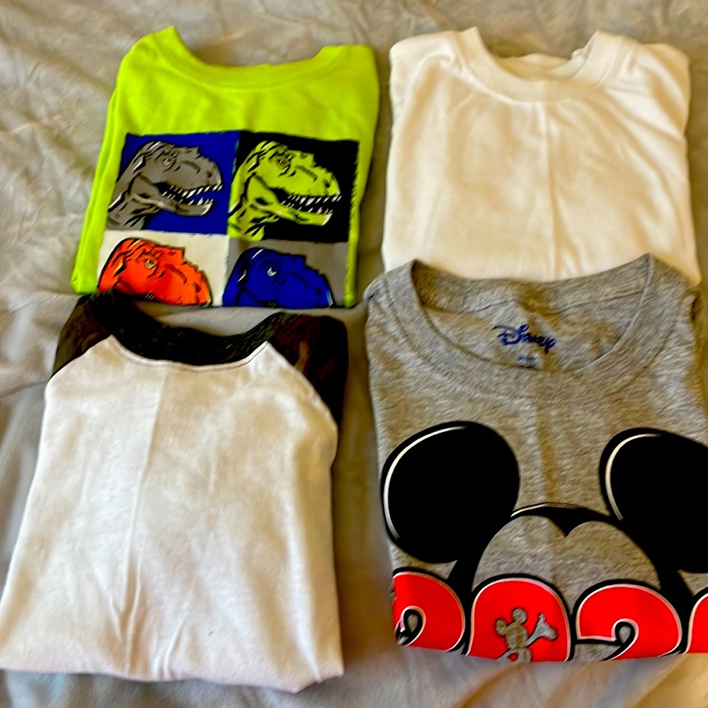 4 tees all 4t one new gently used